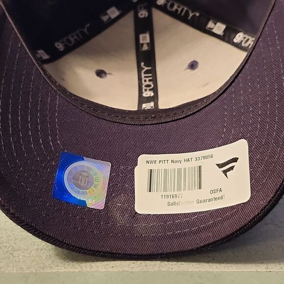 New Era Pitt Panthers Black Velcroback Hat - New - Picture 8 of 9